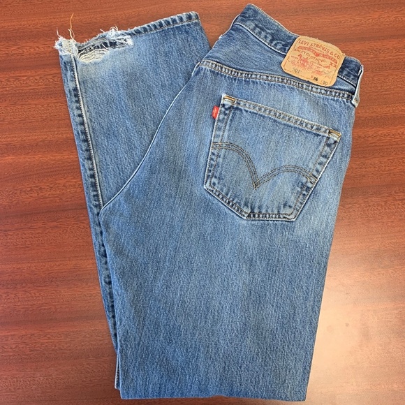 Levi's Denim - Vintage Men's 501 Levi's High Waisted Mom Jeans